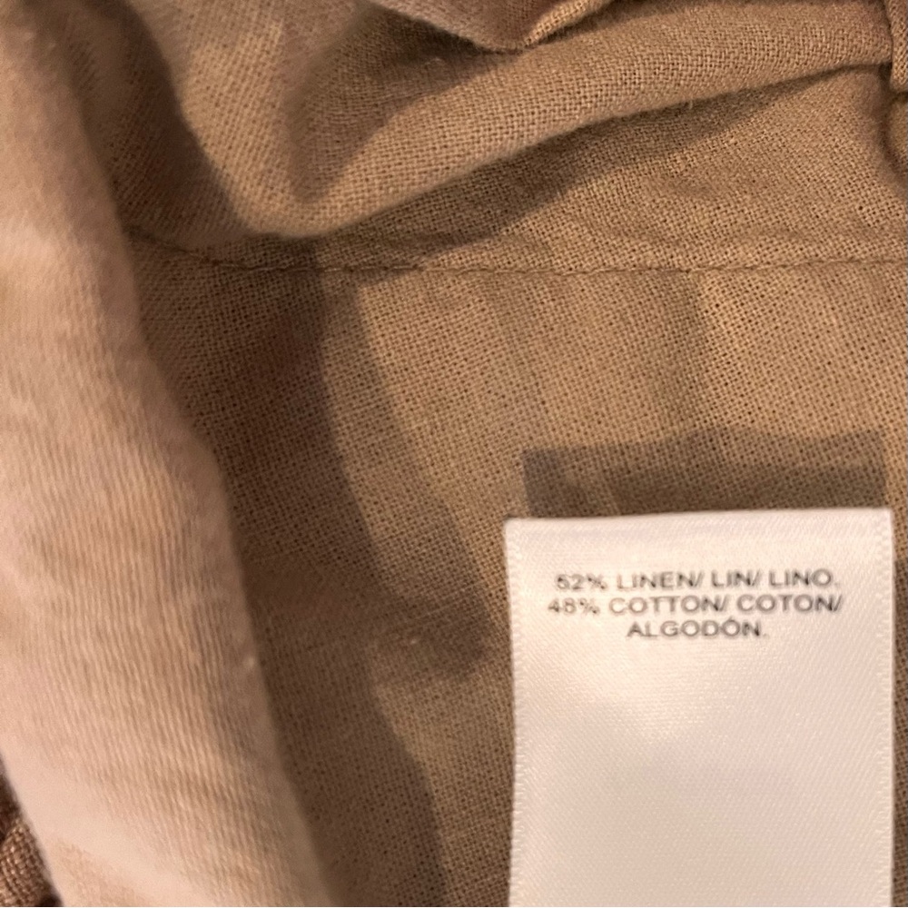 Lucky Brand Men’s Linen Blend 6” Shorts Tan Brown Drawstring Pull On XXL - Picture 9 of 10